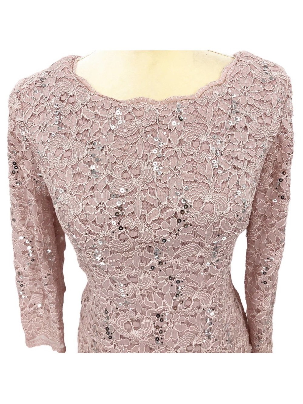 Pink Lace Midi Dress - Picture 2 of 2